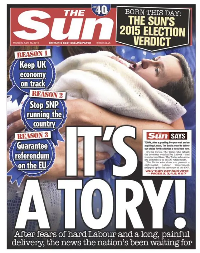 The Sun front page