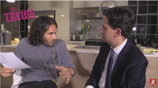 Russell Brand and Ed Miliband