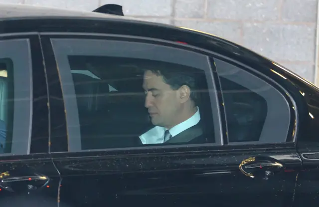 Ed Miliband in car