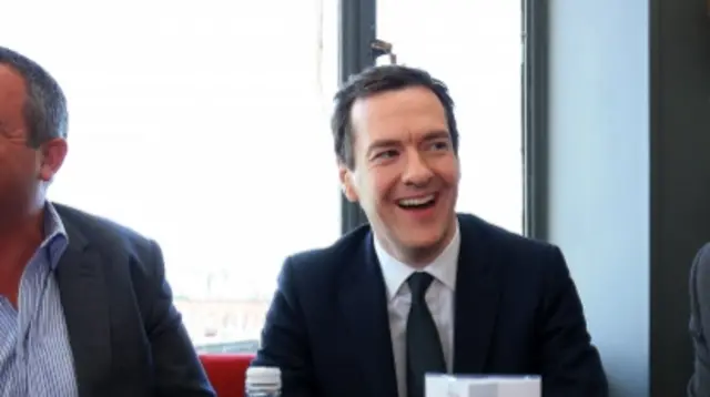 George Osborne campaigning on April 28