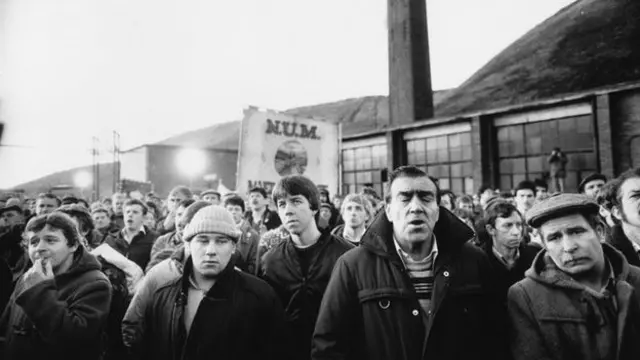 Miners striking in the Rhondda