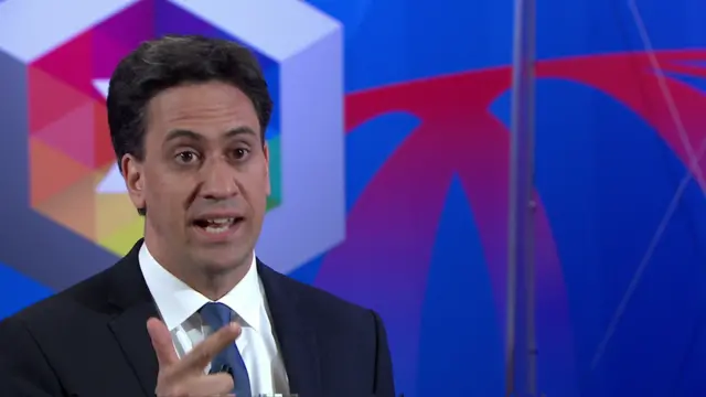 Ed Miliband gesticulates