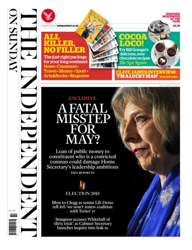 The Independent front