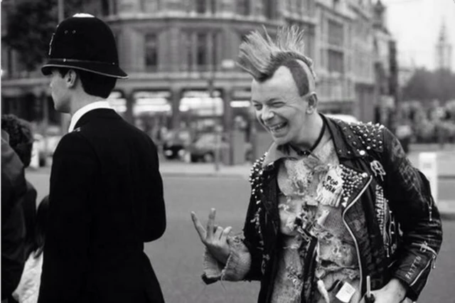 Fake picture of Nigel Farage as a punk