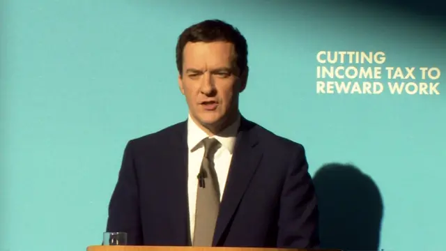 George Osborne, squinting