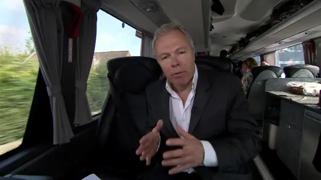 Gavin Hewitt on the Conservative bus