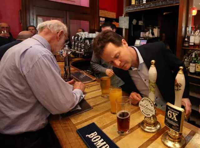 Nick Clegg at Green Park brasserie