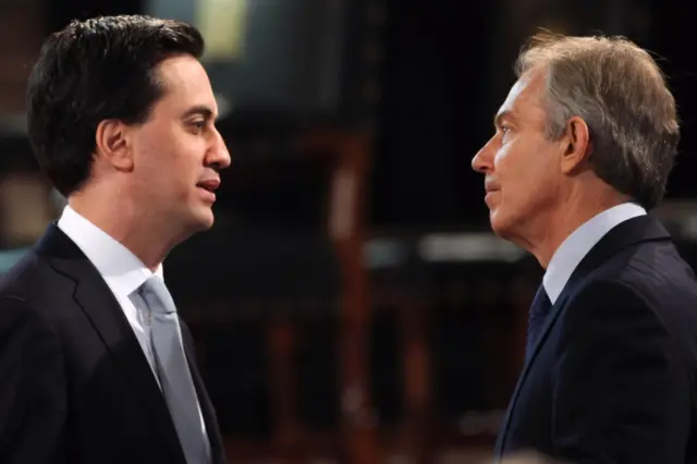 Ed Miliband and Tony Blair