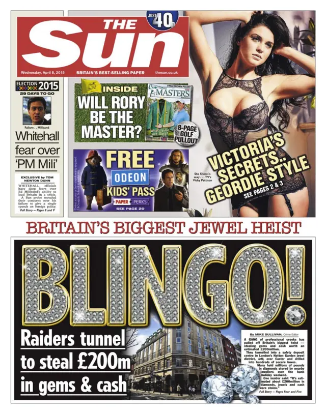 The Sun's front page