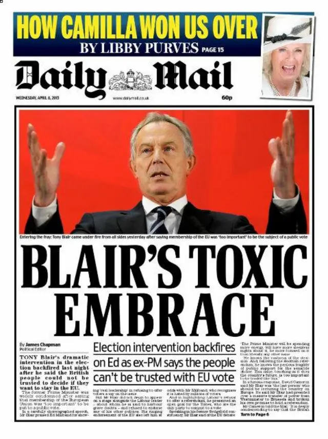 Daily Mail front page