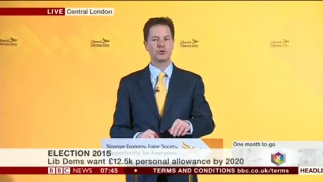 Nick Clegg, Liberal Democrat leader