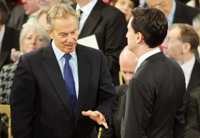 Tony Blair and Ed Miliband