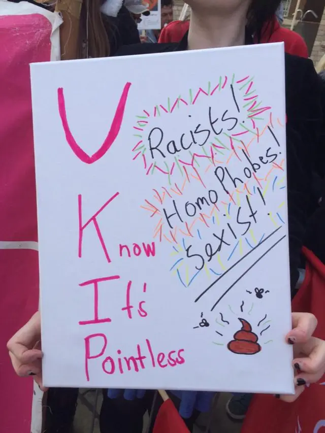 UKIP protester with poster