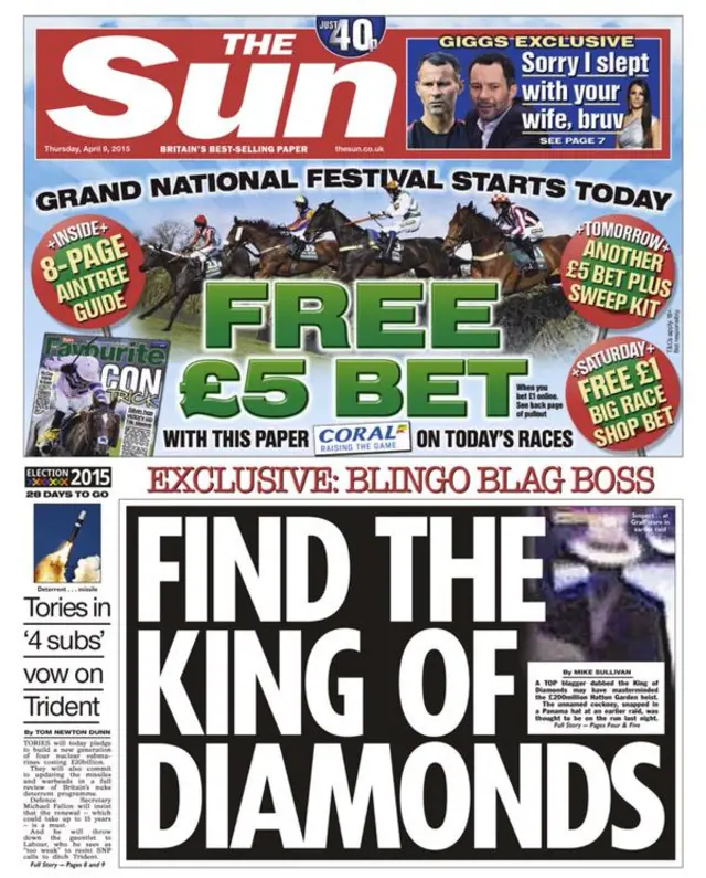 The Sun front page