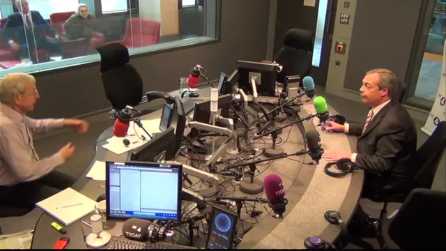 John Humphrys and Nigel Farage in the Today studio