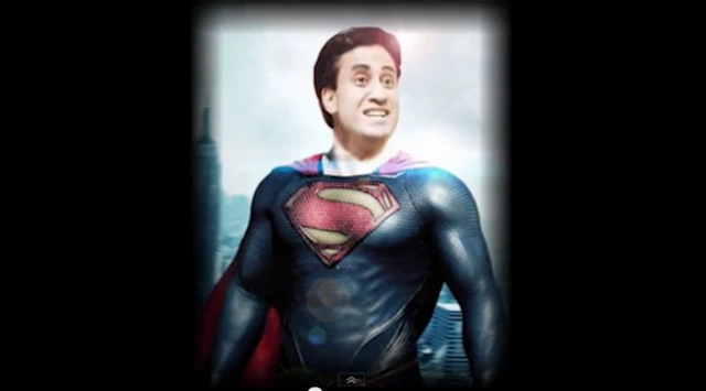 Ed Miliband as superman