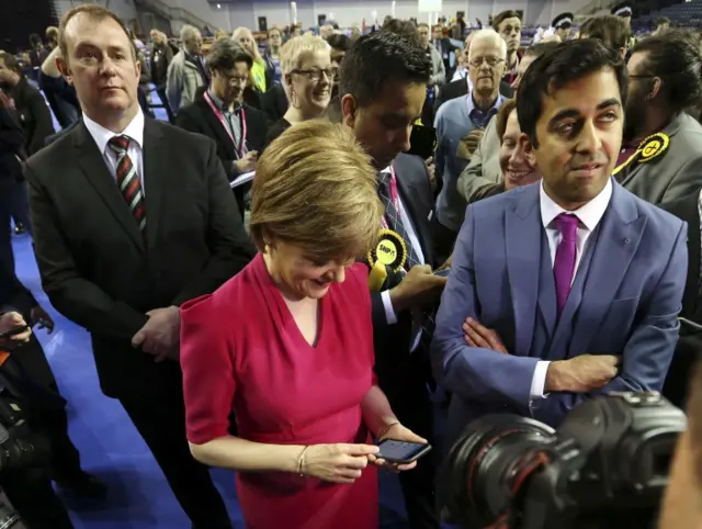 Nicola Sturgeon on her phone