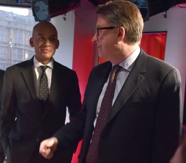 Chuka Umunna and Lord Mandelson