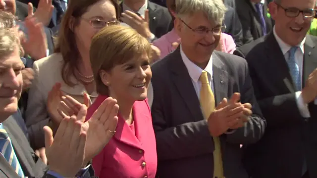 Nicola Sturgeon and SNP MPs