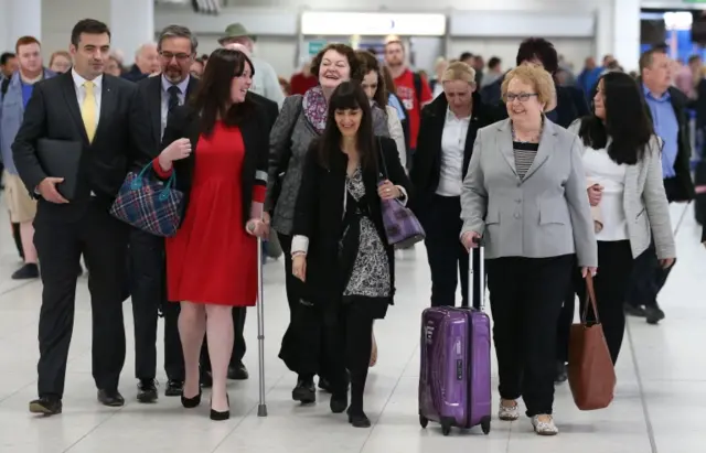 SNP MPs at Glasgow Airport