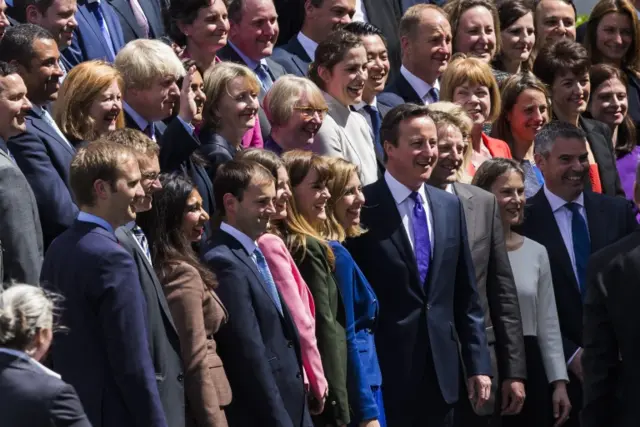 David Cameron and new Conservative MPs