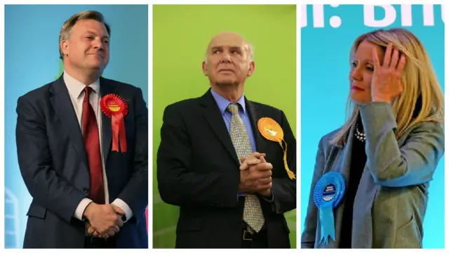 Ed Balls, Vince Cable and Esther McVey all lost seats in the election.