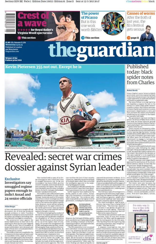 The Guardian front page