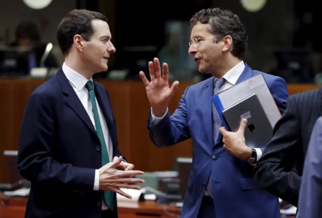 George Osborne and Dutch Finance Minister Jeroen Dijsselbloem