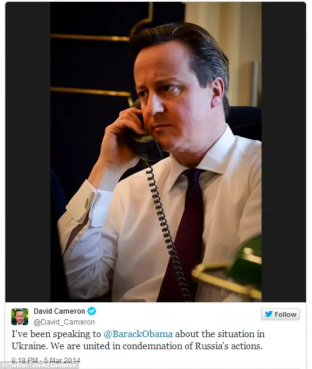 David Cameron tweet