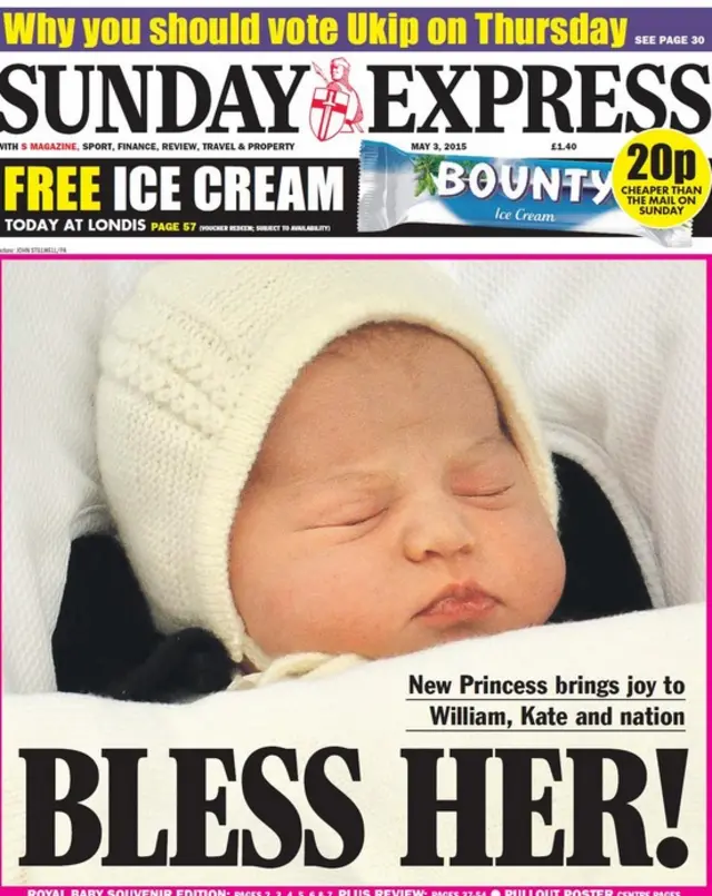 Sunday Express front page