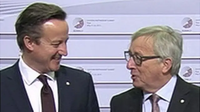 David Cameron and Jean Claude Juncker