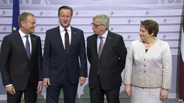 David Cameron with other European leaders