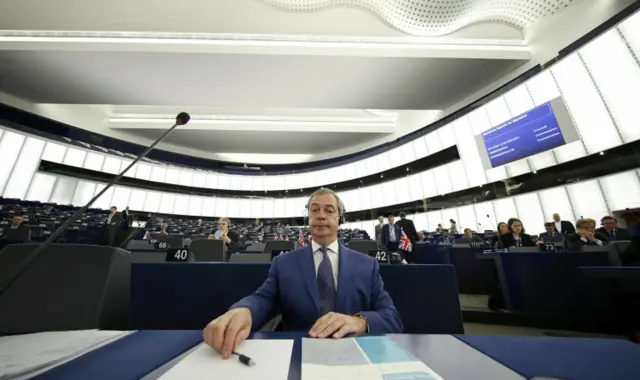 Nigel Farage in Strasbourg