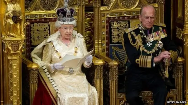 The Queen and Prince Philip during the 2010 State Opening of Parliament