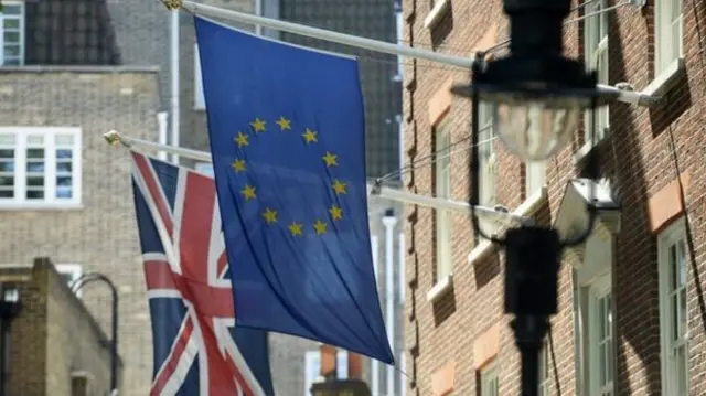 UK and EU flags