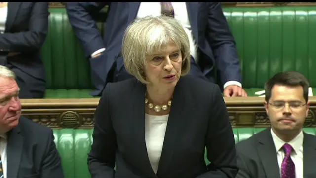 Theresa May at the despatch box