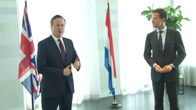 David Cameron in the Netherlands