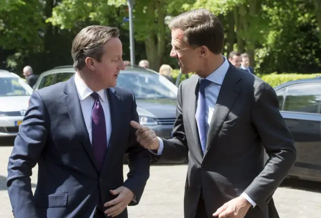 David Cameron and Mark Rutte