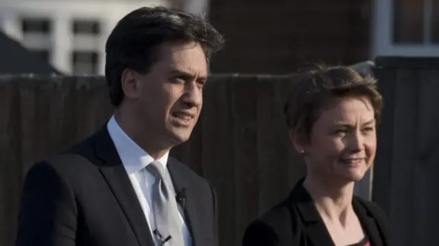 (L-R) Ed Miliband and Yvette Cooper