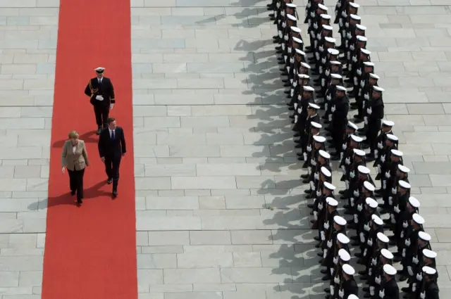 Angela Merkel and David Cameron in Berlin