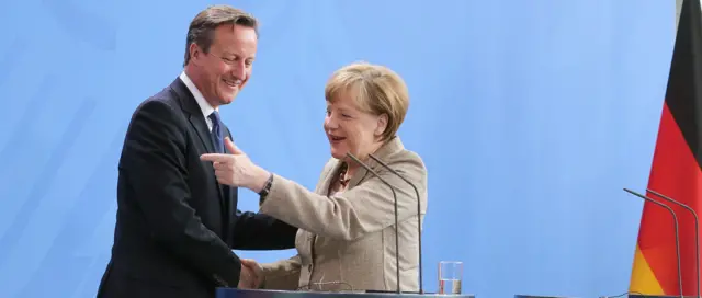 David Cameron and Angela Merkel