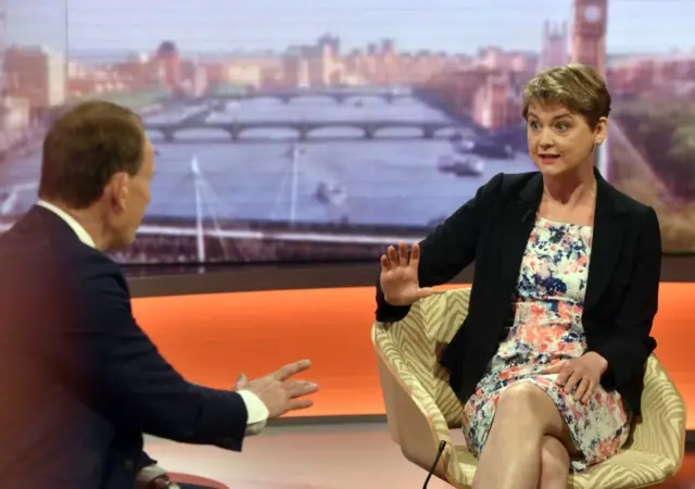 Yvette Cooper and Andrew Marr