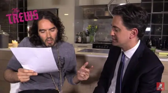 Russell Brand and Ed Miliband