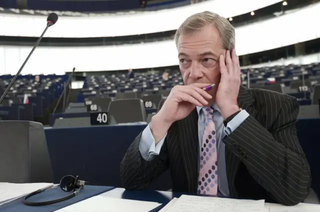 Nigel Farage at the European Parliament