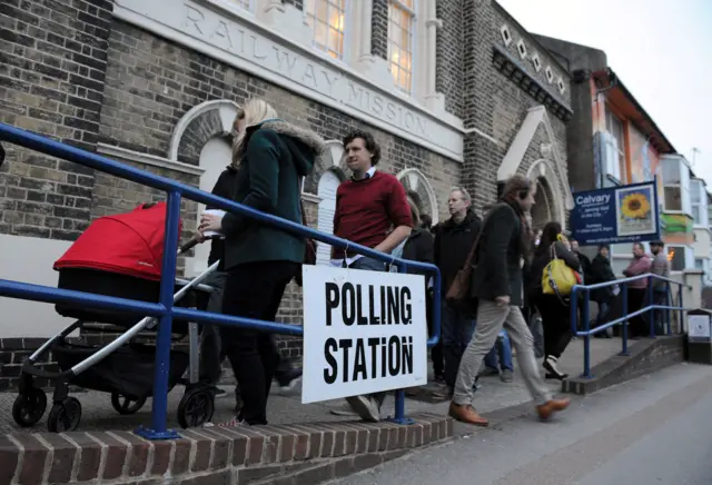 A polling station