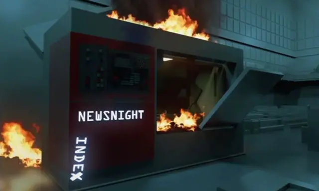 Newsnight Index in flames