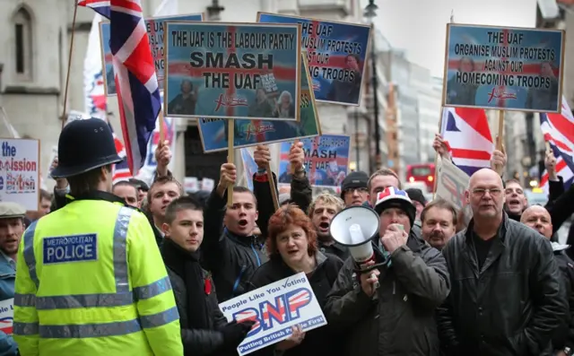 BNP protesters