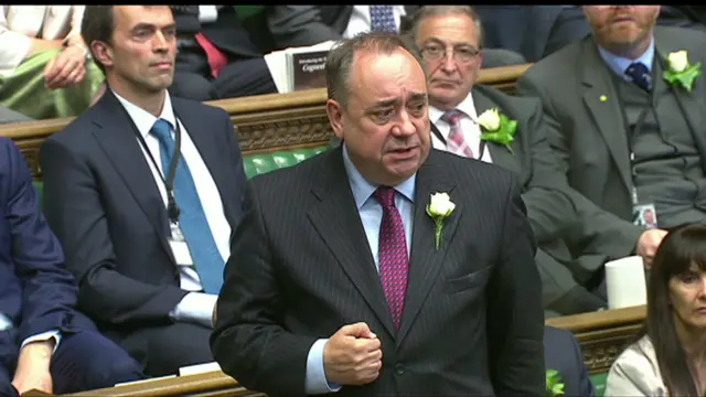 Alex Salmond speaking in the House of Commons