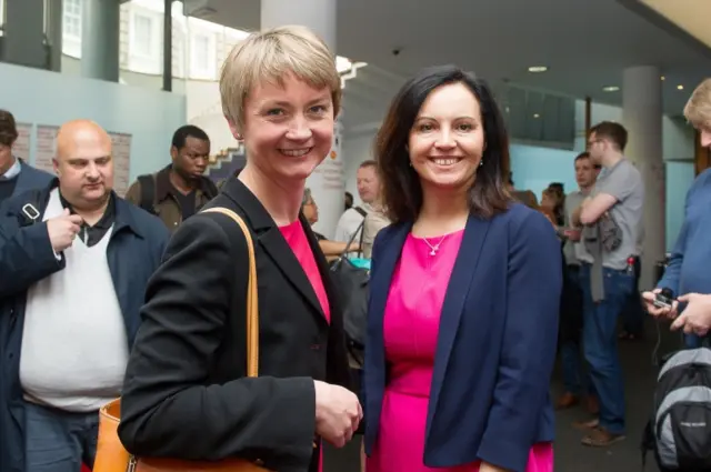 Yvette Cooper and Caroline Flint