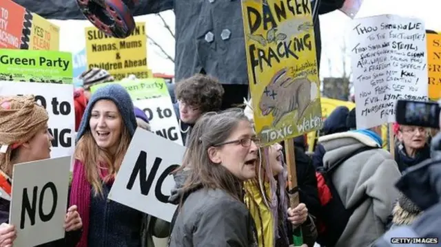 Anti-fracking protesters